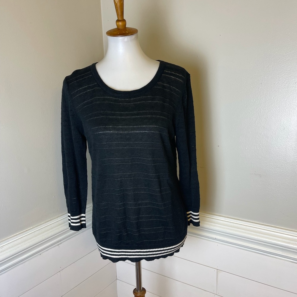 Willi Smith Open Knit Sweater M FREE SHIP